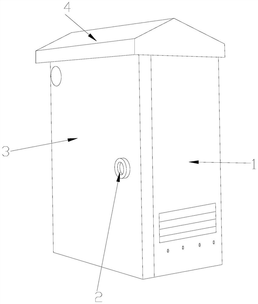 A kind of siphon principle automatically closes the transformer cabinet that prevents rainwater from entering