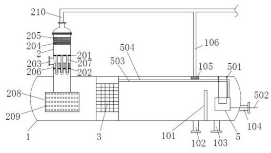 Top-reduced oil-water separation tank