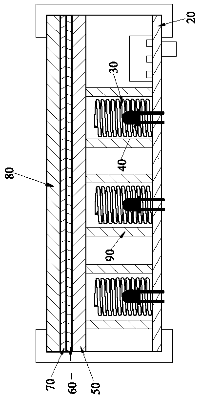 Touch device with light emitting button display function