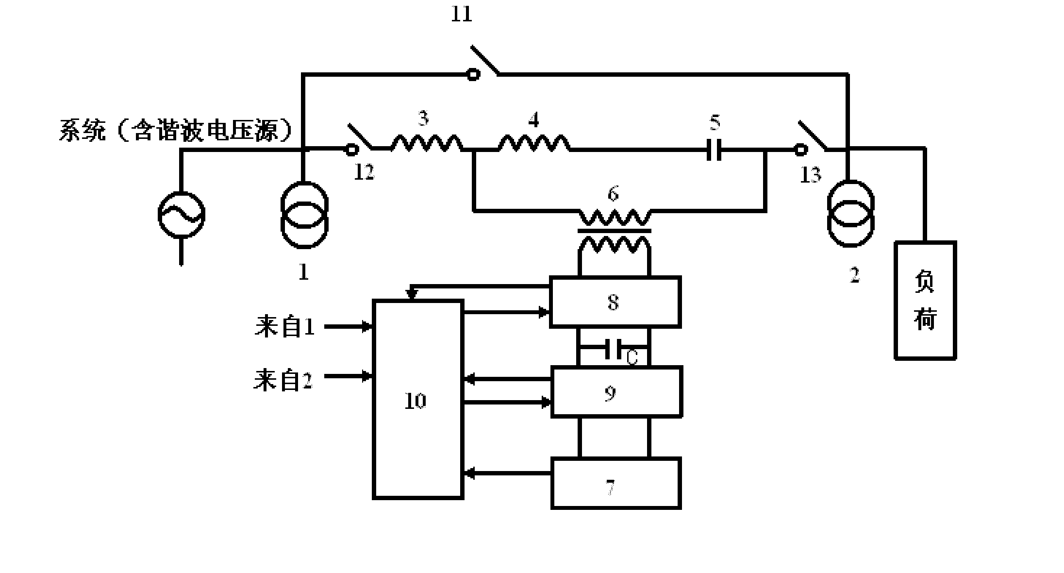 Device for eliminating voltage harmonics of power system