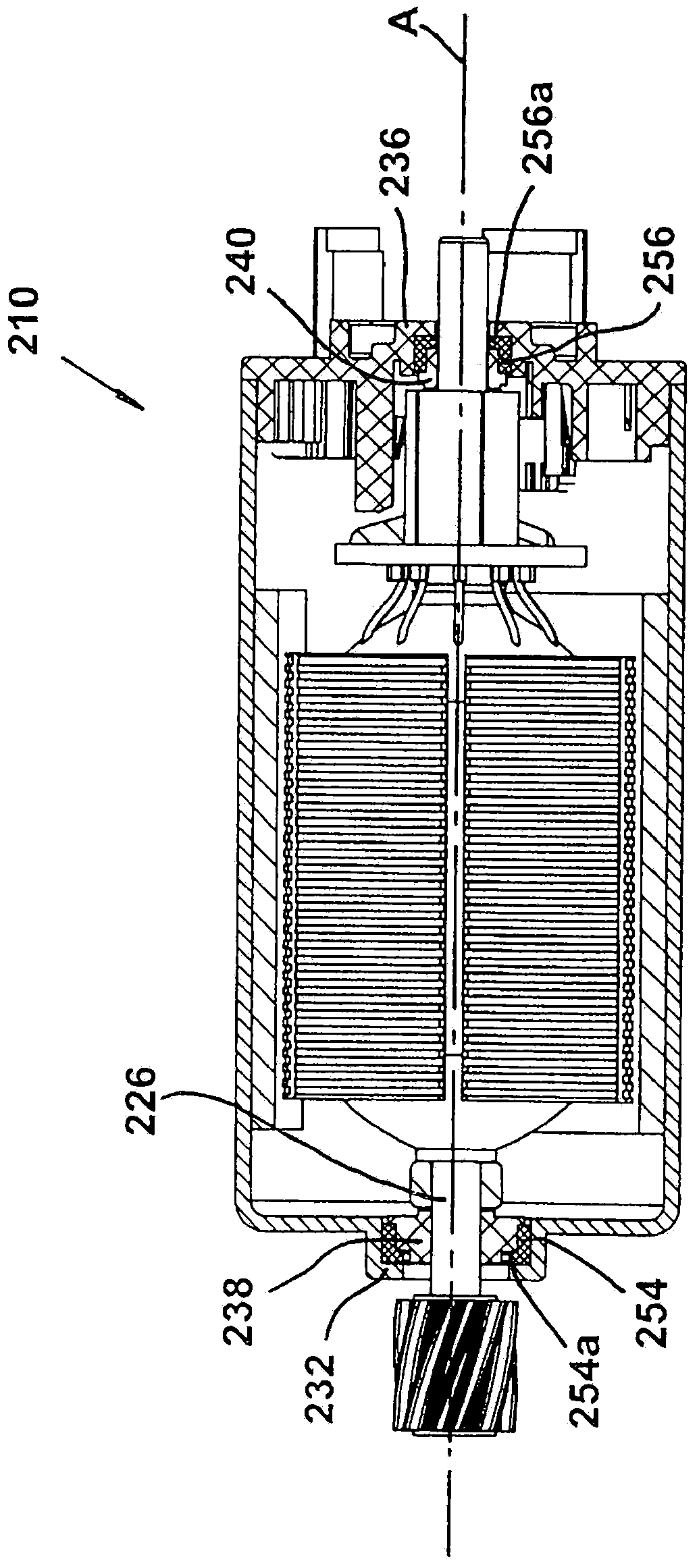 Electric motor and motor/gear unit and variable-length drive means having such an electric motor