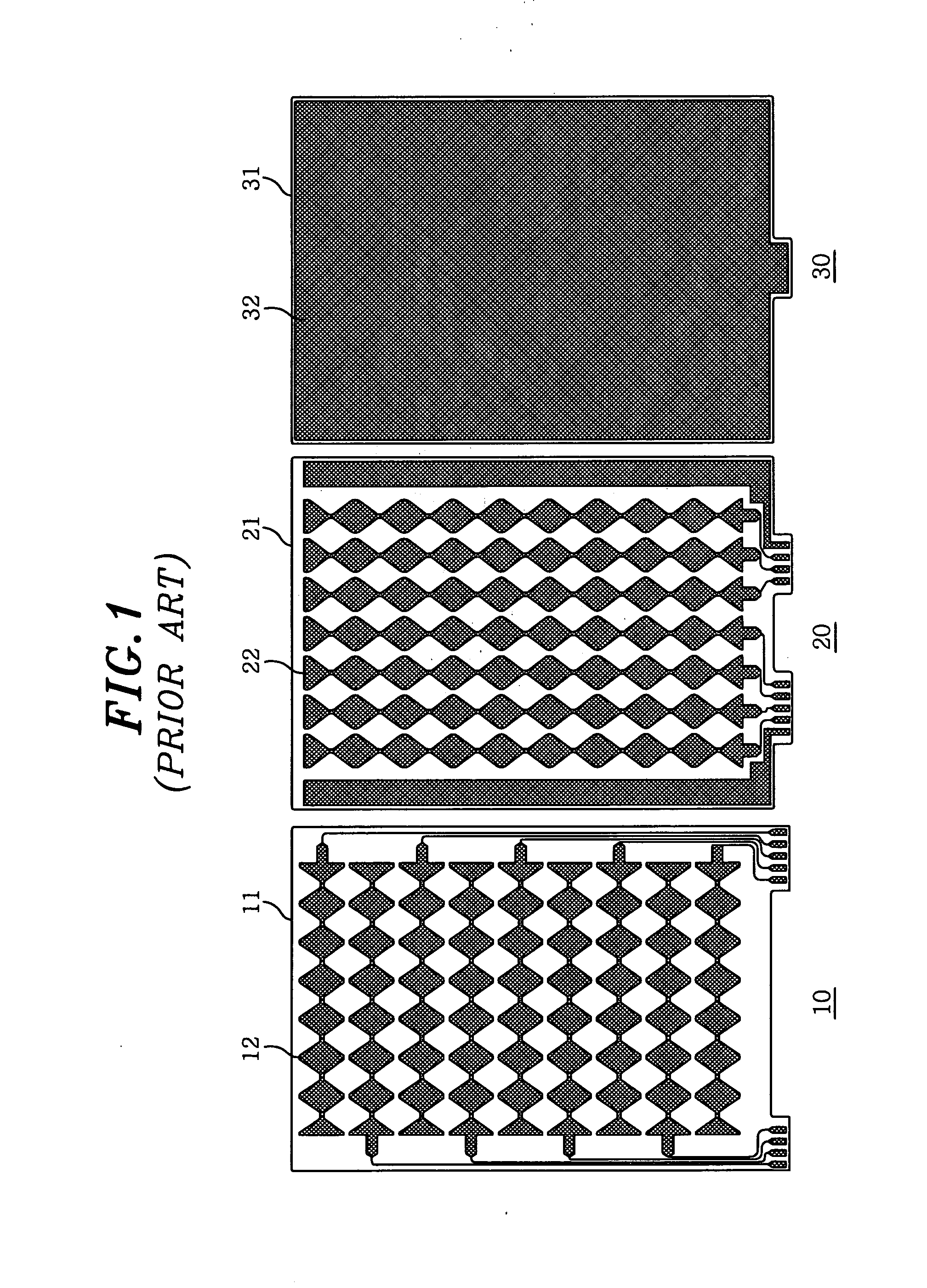 Touch location detecting panel having a simple layer structure