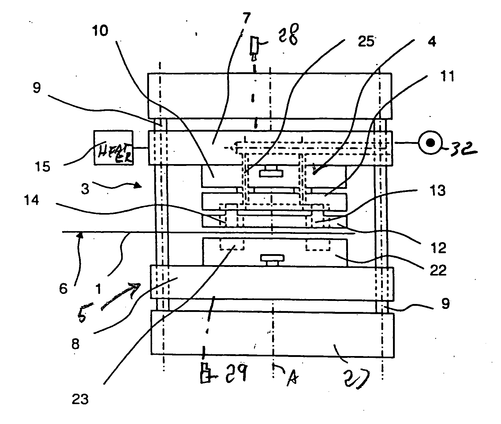Apparatus for deep drawing a thermoplastic foil