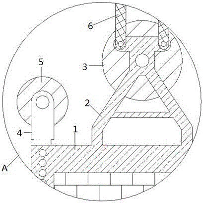 Wellhead support type corner pulley structure device for cable construction