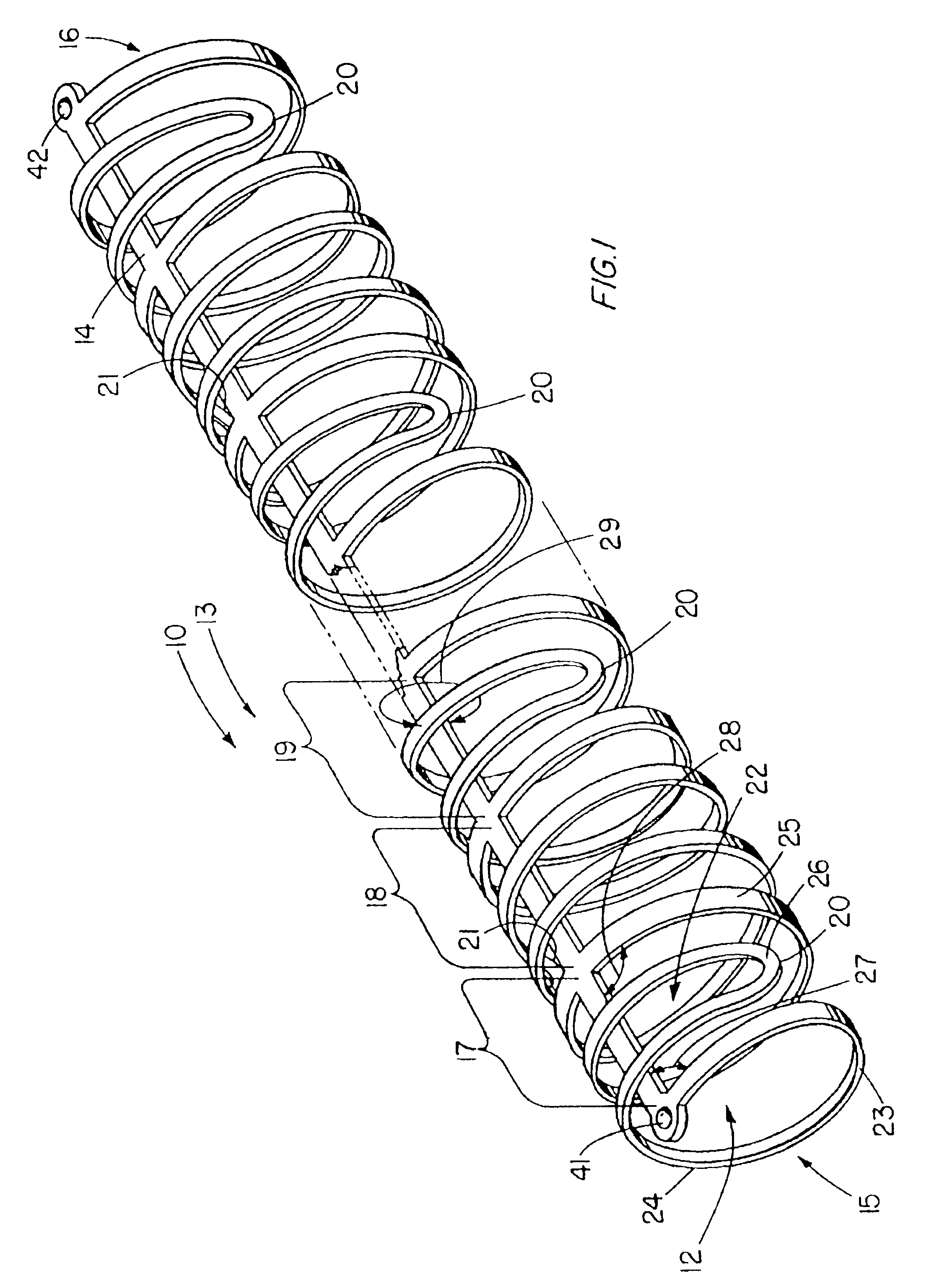 Flexible stent having a pattern formed from a sheet of material