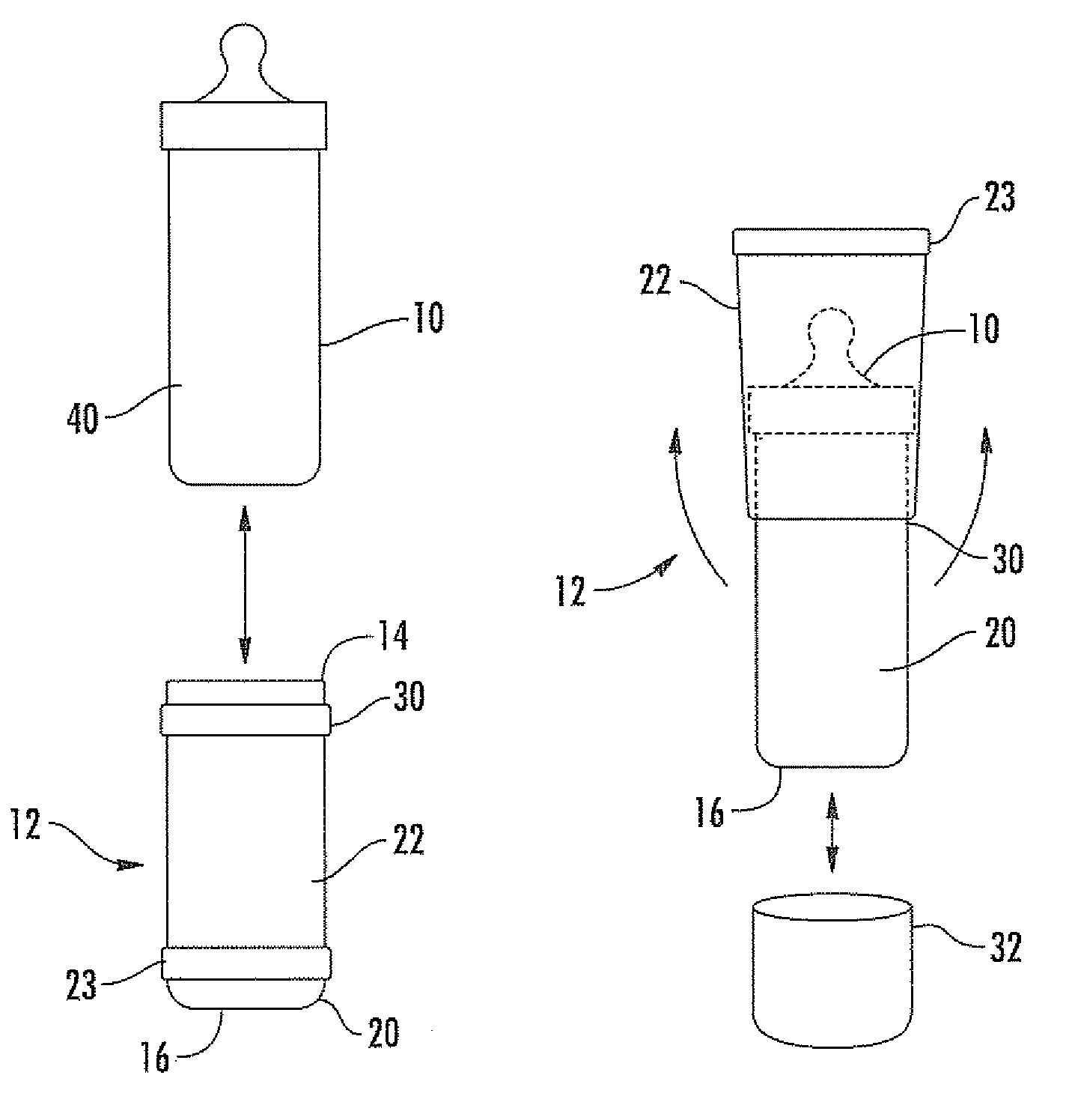 Thermal bottle sock and associated methods