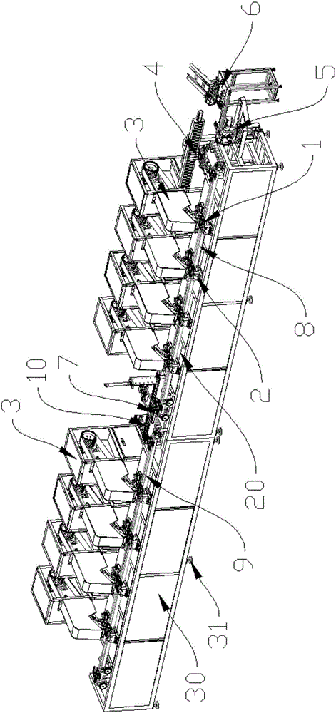 Linear type automatic edging assembly line system for tableware production