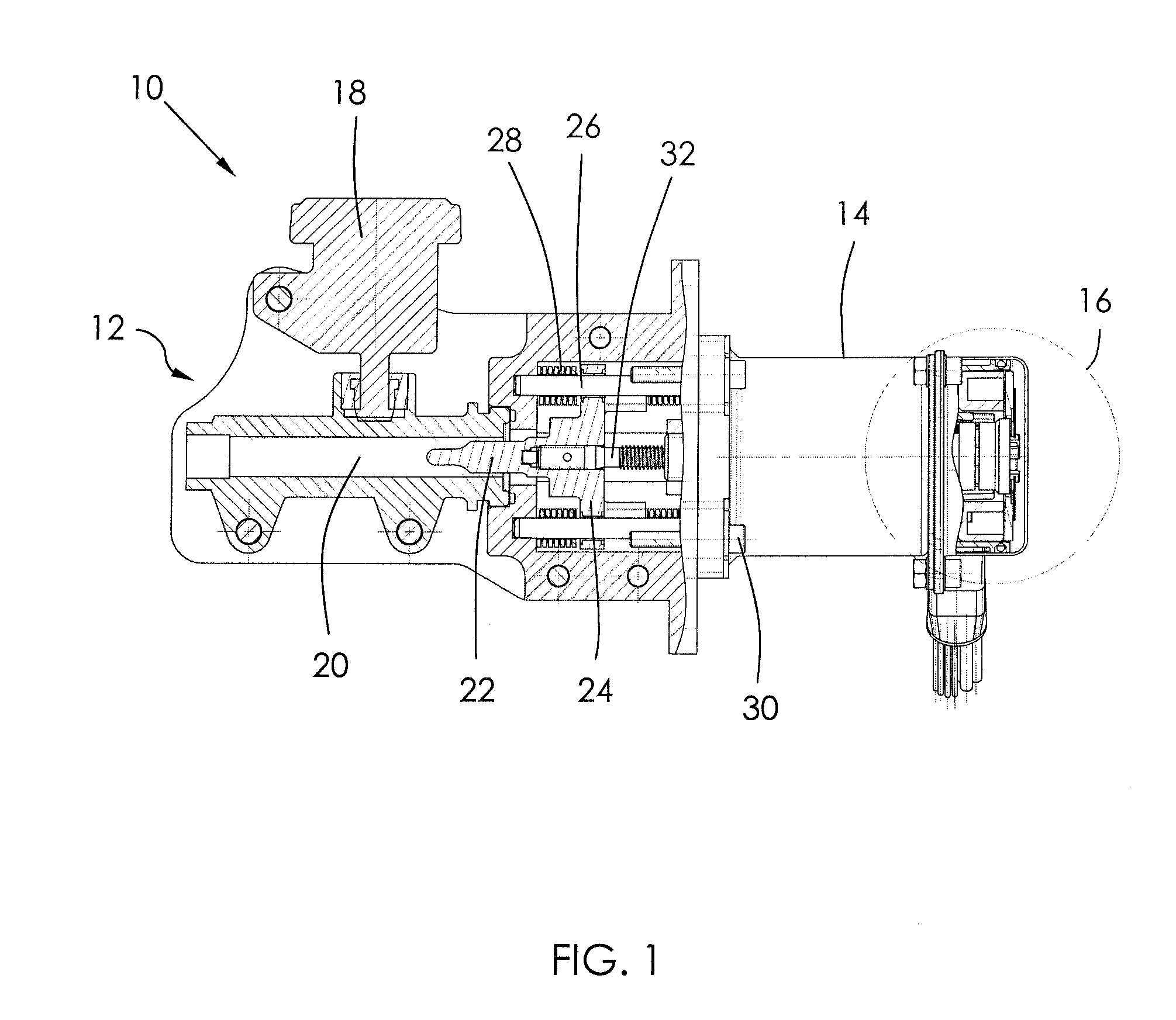 Electro-hydraulic actuator with an integrated brake