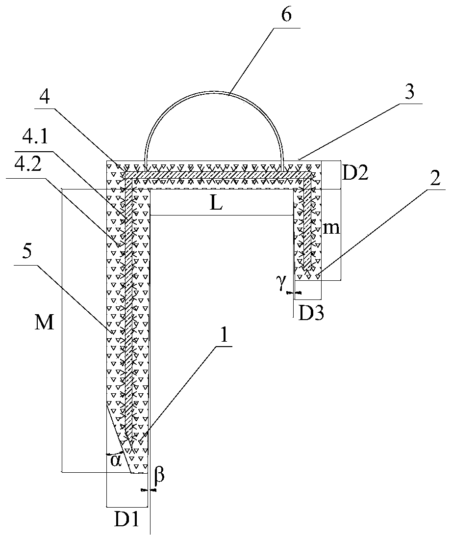 Sticky slag separator for molten iron tank and preparation method