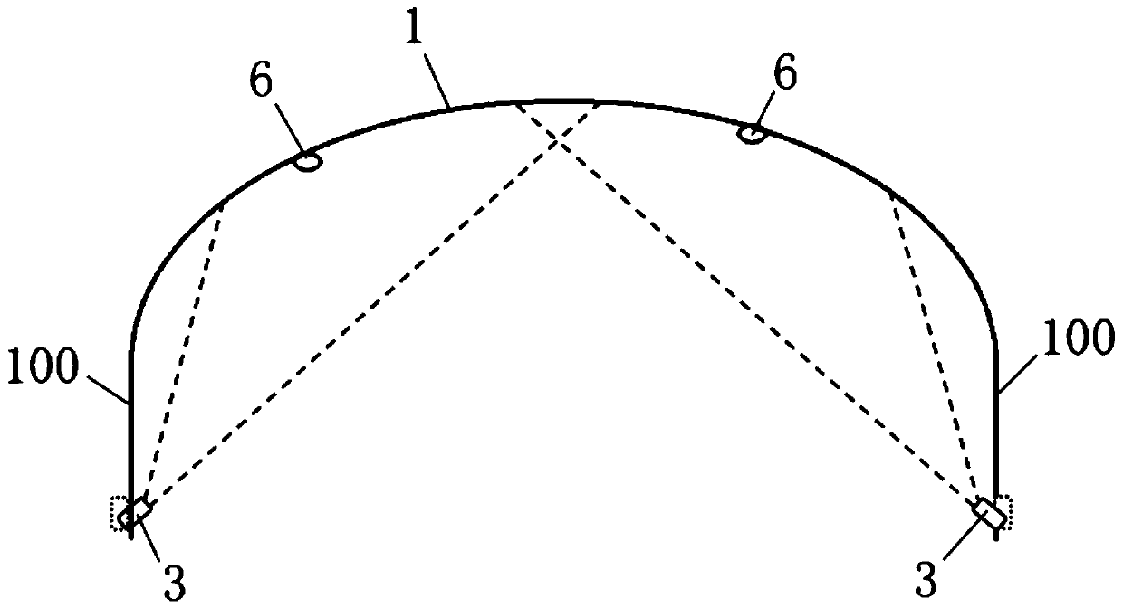 A car with a curved display theater and a movie viewing method