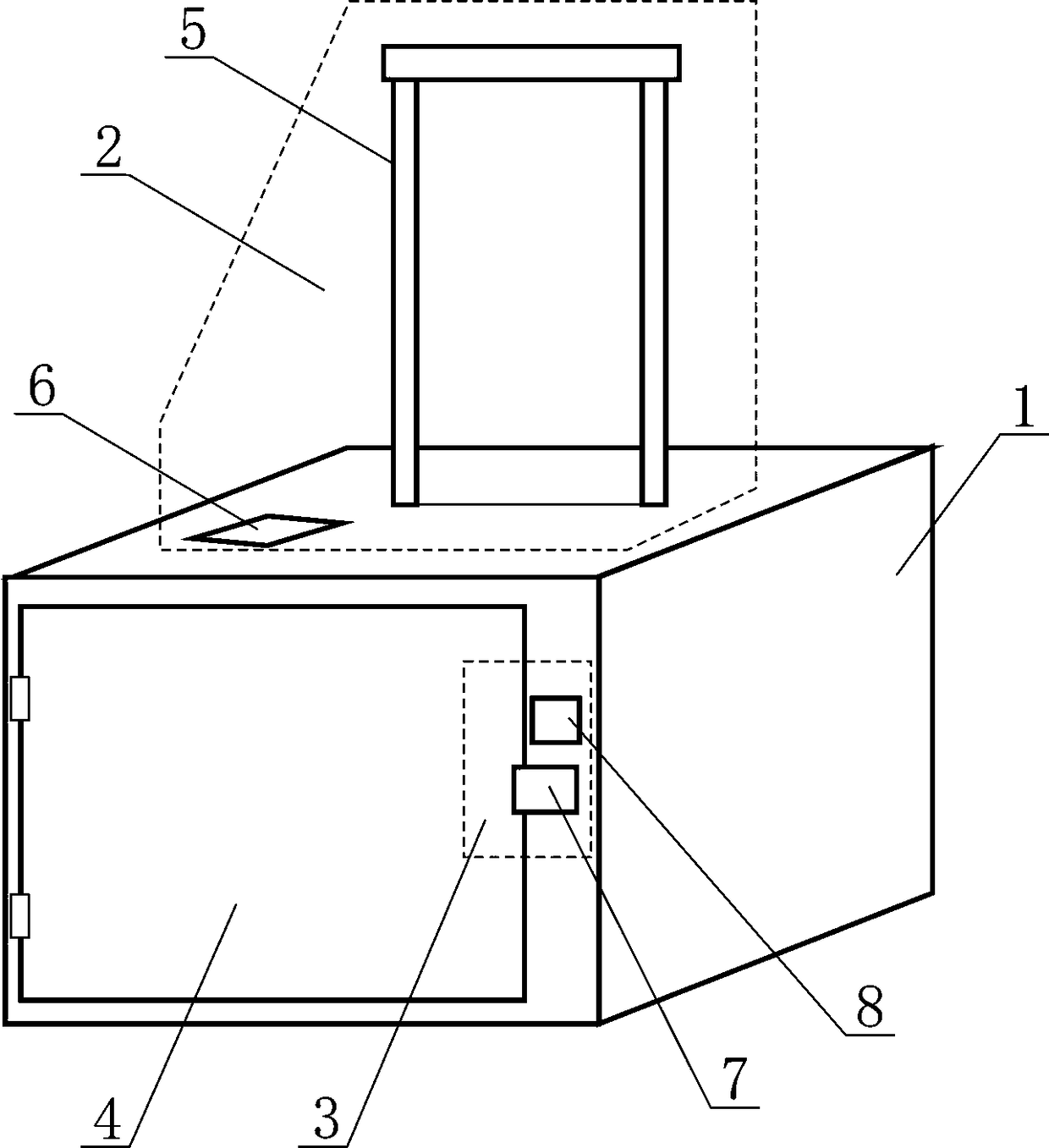 Double-code-scanning-lock-type logistics distribution box and unattended logistics distribution method