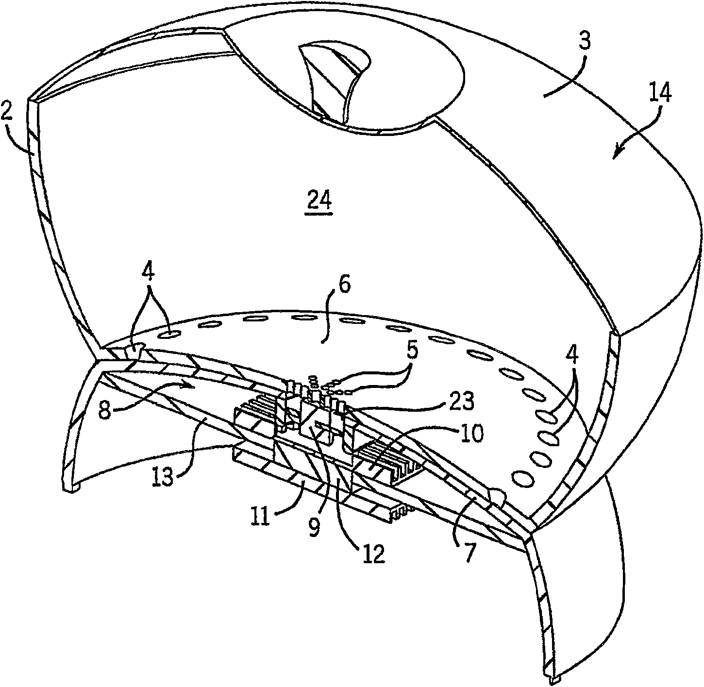 Food chiller with optimized air flow