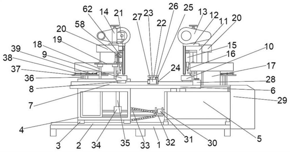 Bidirectional parallel riveting device