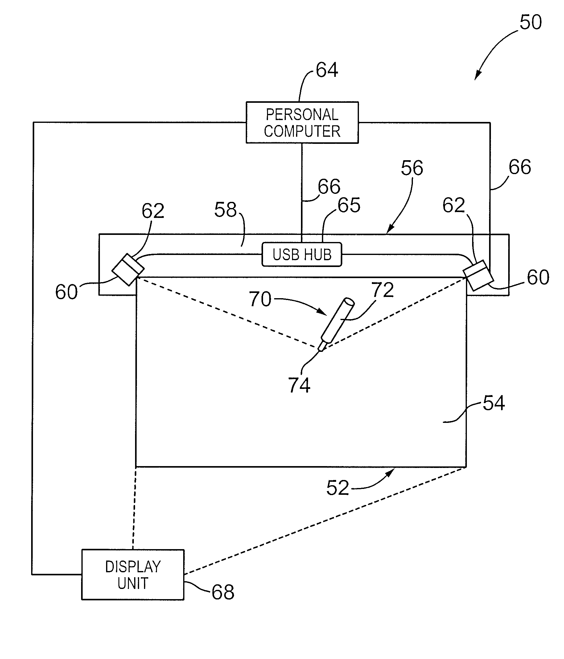 Touch panel and interactive input system incorporating the same