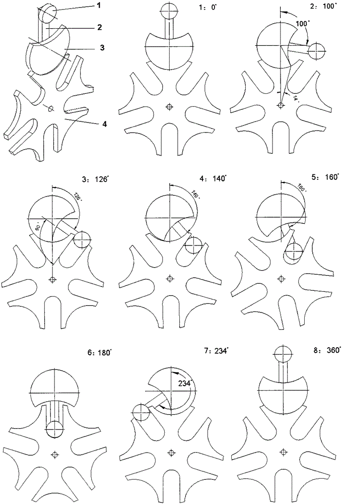 Two-wheel drive intermittent rotary table