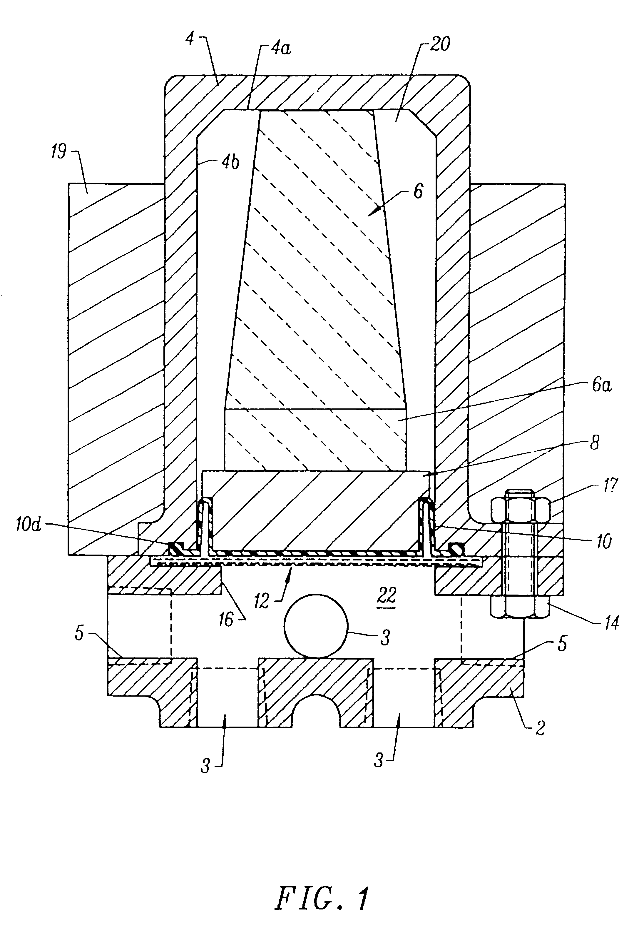 Brake equalizer with housing enclosing piston and shock absorber