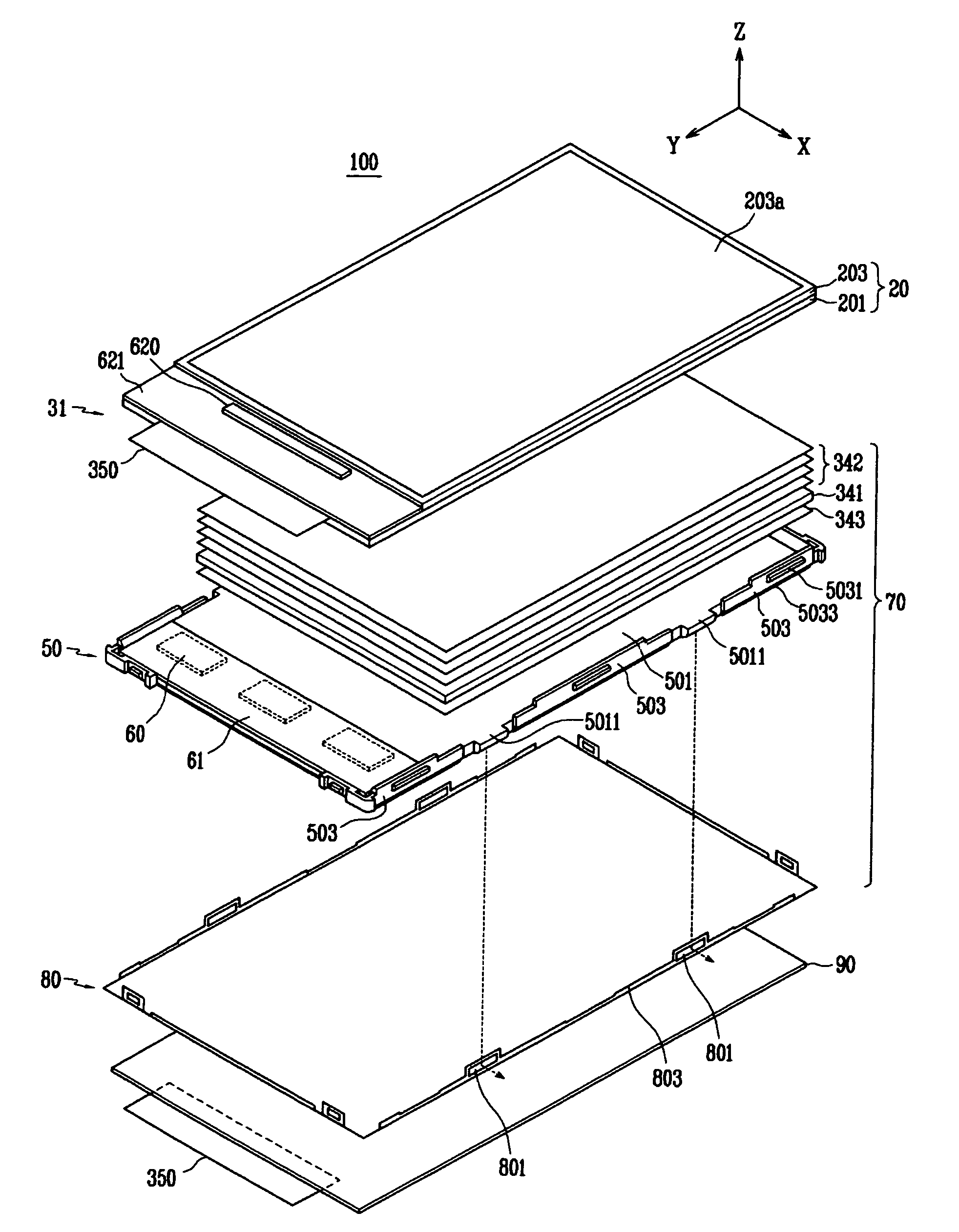 Display device having an enlarged display area