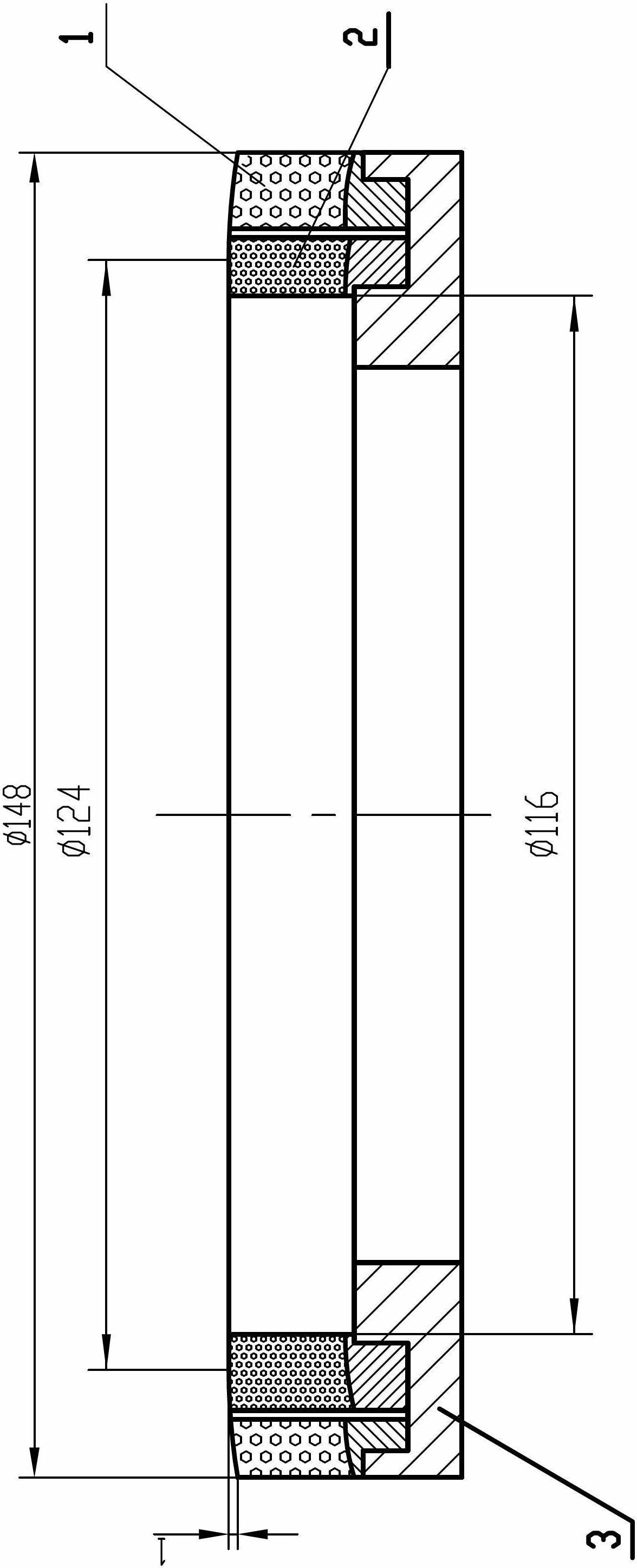 Double-ring composite type diamond cup-shaped grinding wheel