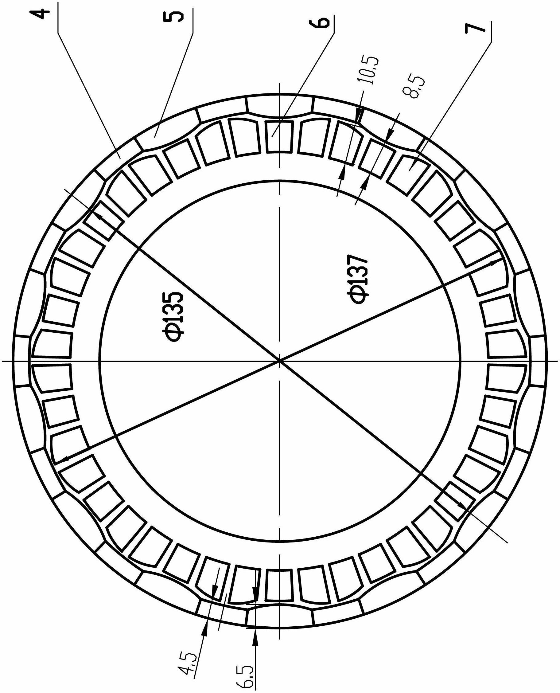 Double-ring composite type diamond cup-shaped grinding wheel