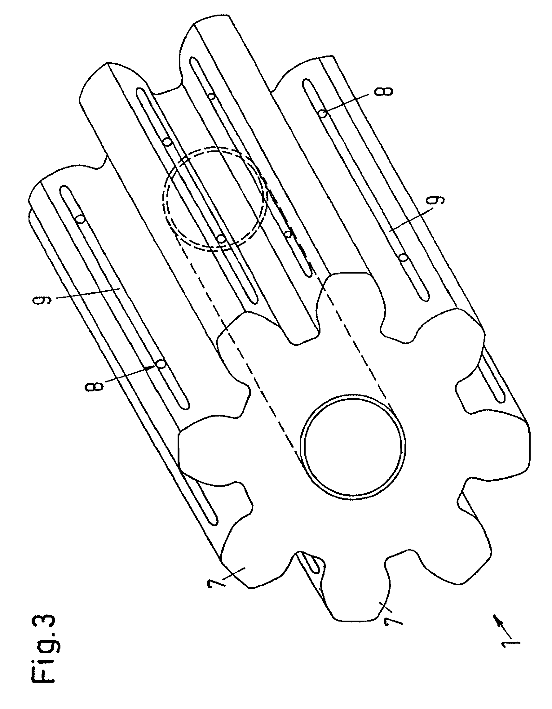 Lubricating device with lubricating pinion