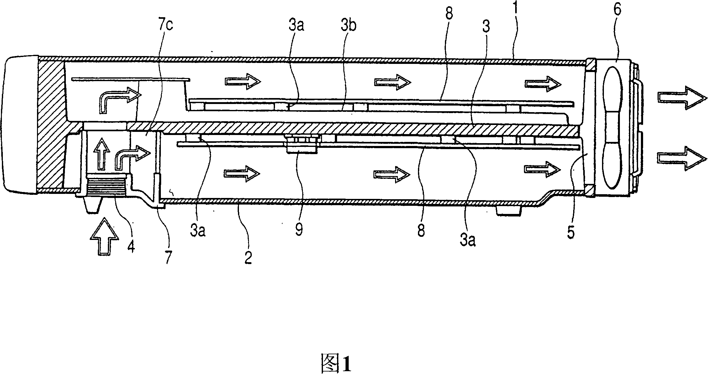 Device for air-cooling electronic apparatus