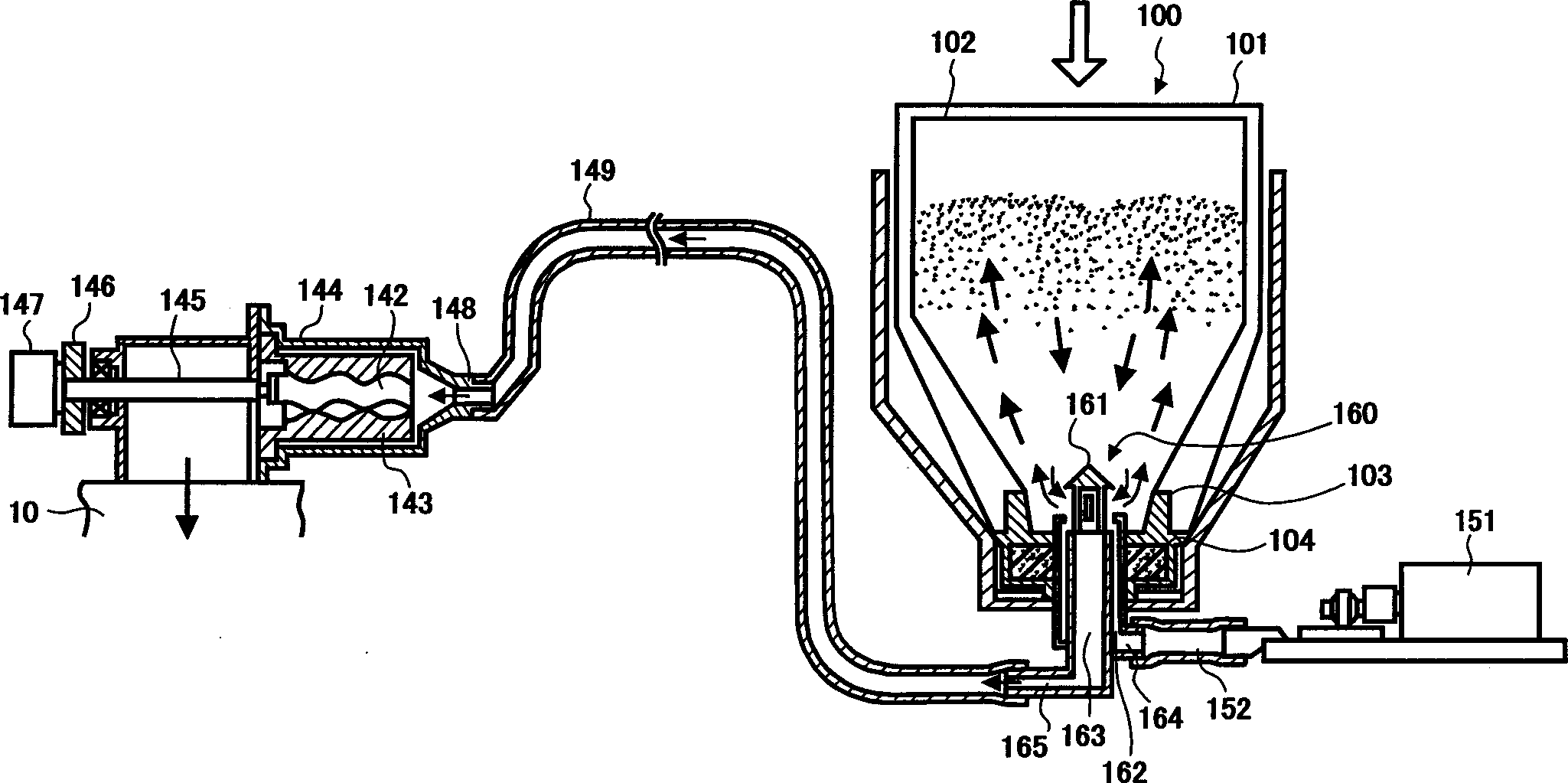 Color picture forming device and ink powder holding container