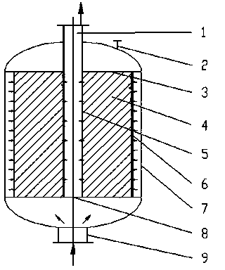 Absorption tower for producing enriched oxygen through vacuum pressure swing absorption