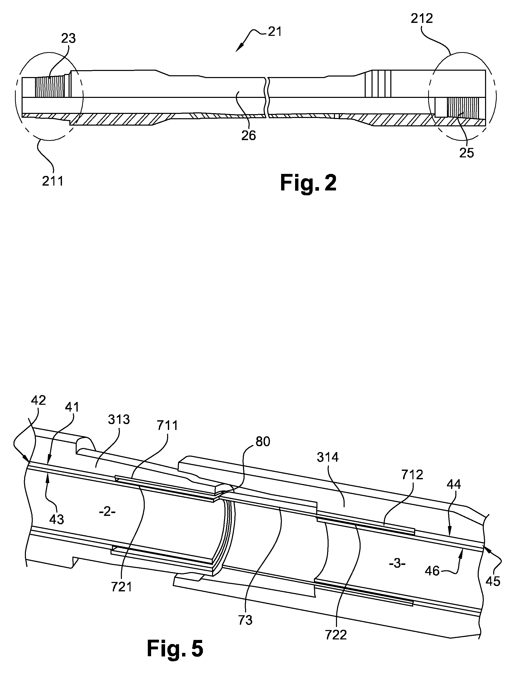 Pipe and pipe assembly provided with layers of electrically conductive material for conveying substances