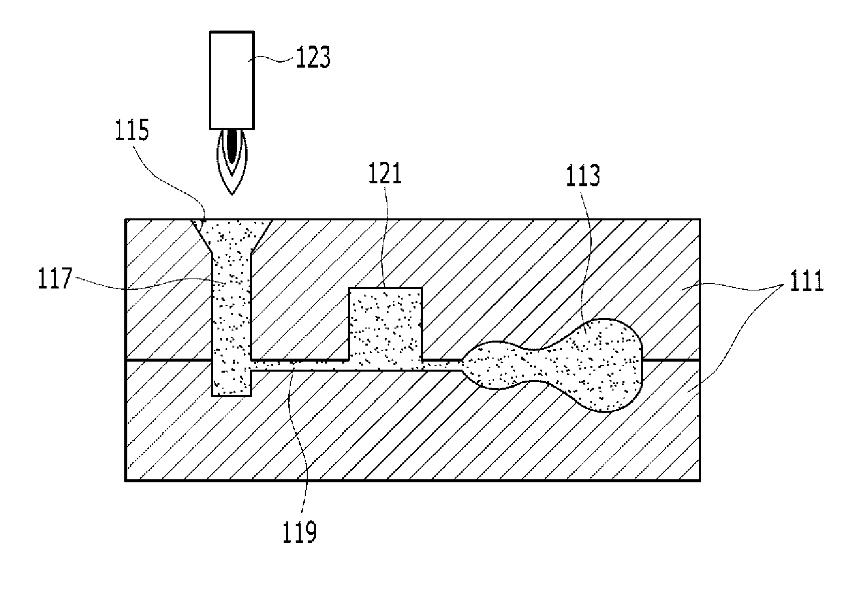 Mold for gravity casting and gravity casting method using the mold