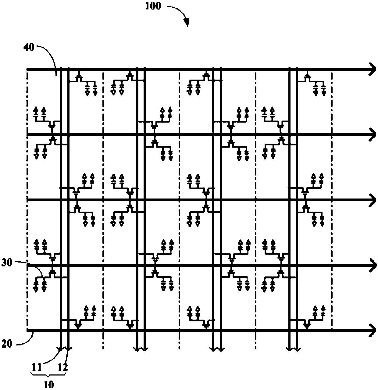 Array substrate wiring structure, liquid crystal display panel and liquid crystal display