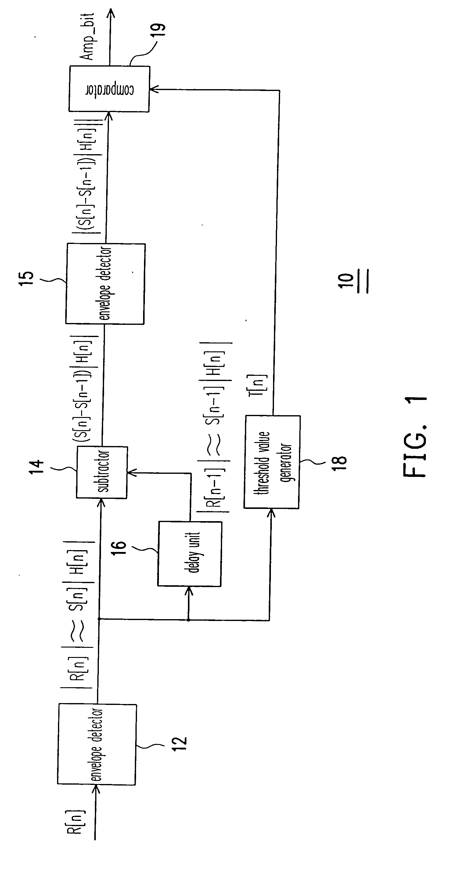 Communication system with demodulation of two-level differential amplitude-shift-keying signals