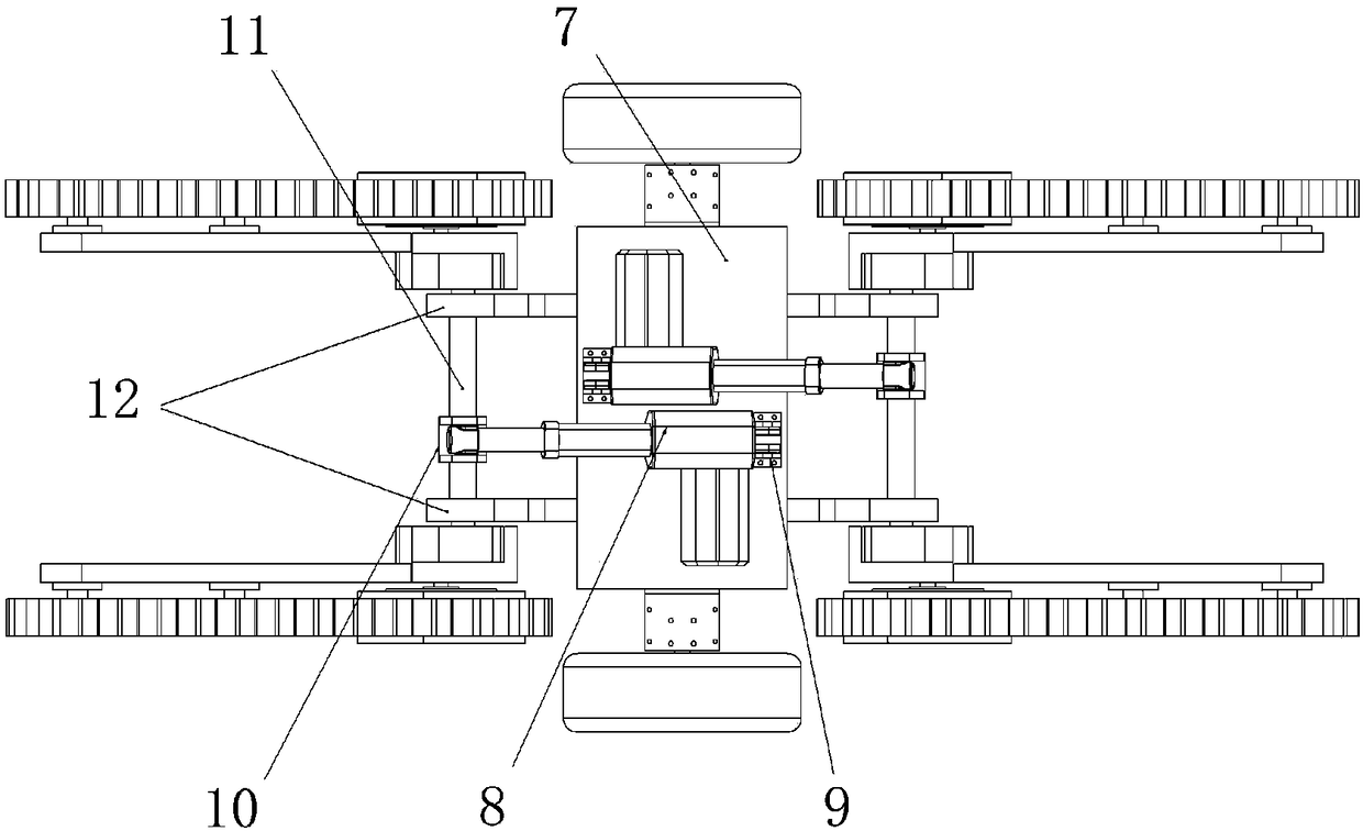 Two-wheel-leg-caterpillar band compound type movement mechanism