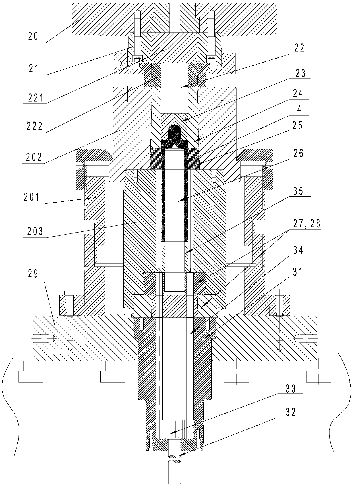 Technology for extruding specially-shaped aluminum barrel with square head