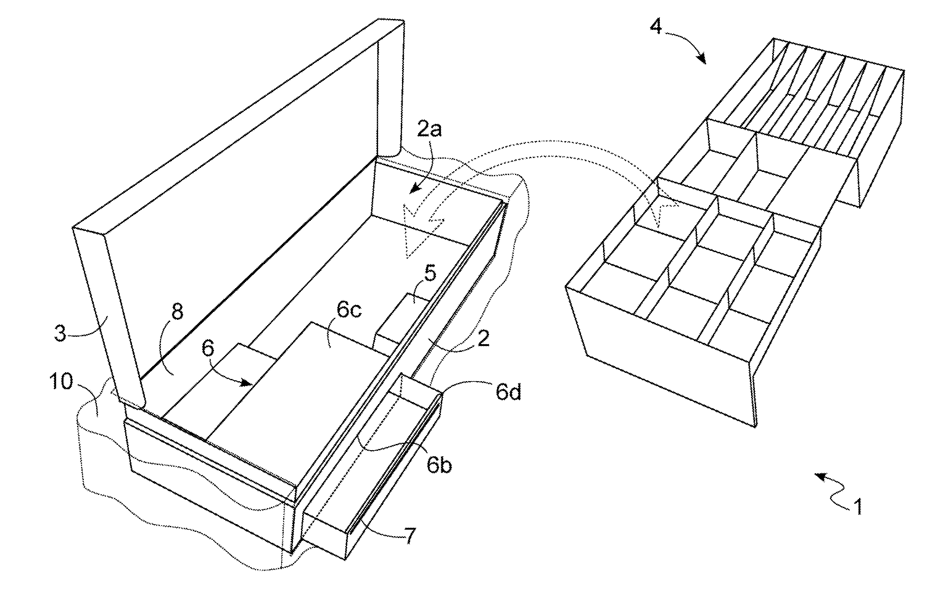 Storage drawer for banknotes and valuables