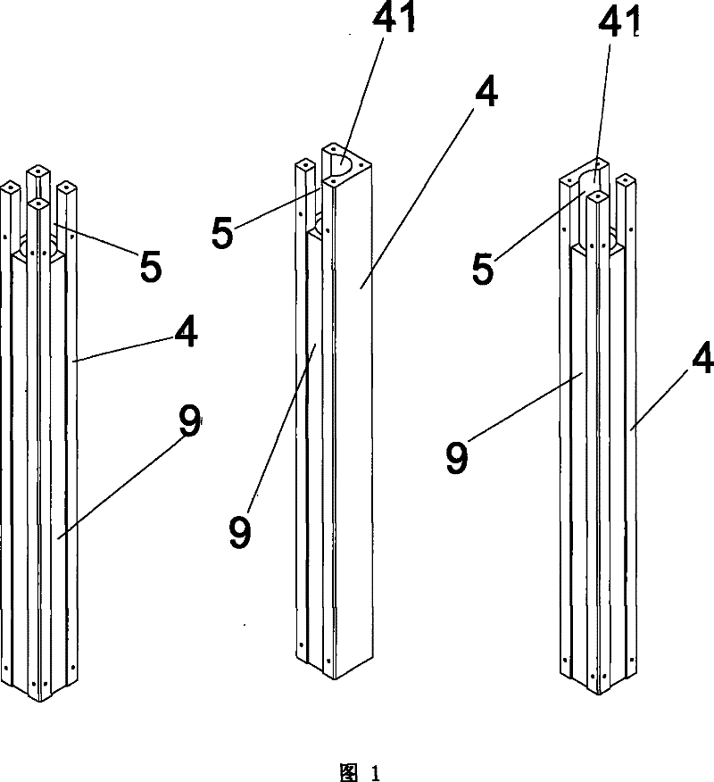 Modular house architectural structure and construction method thereof