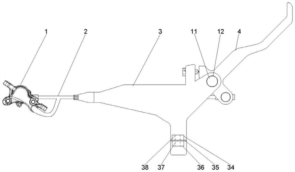 Brake structure of electric bicycle