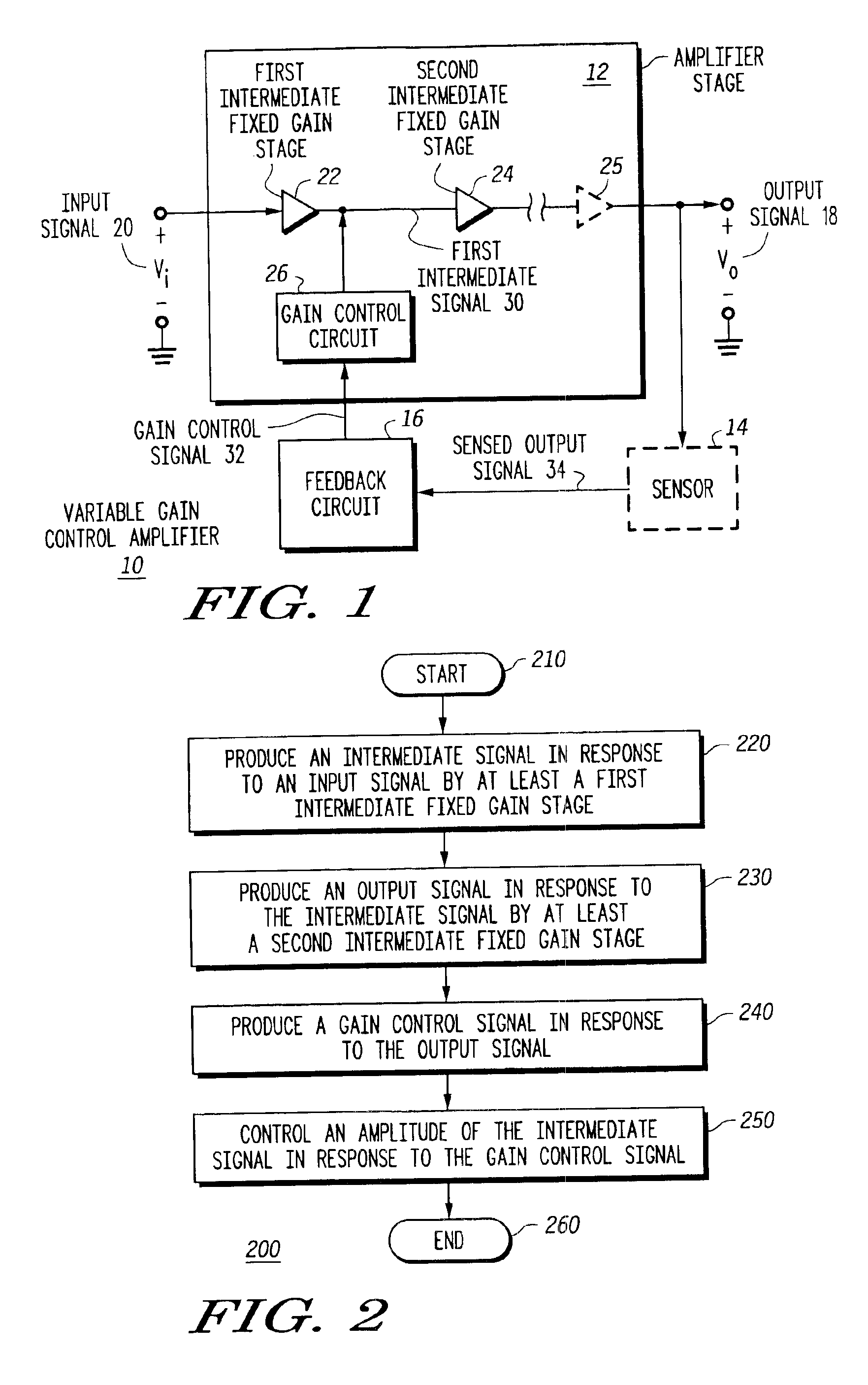 Variable gain low noise amplifier and method