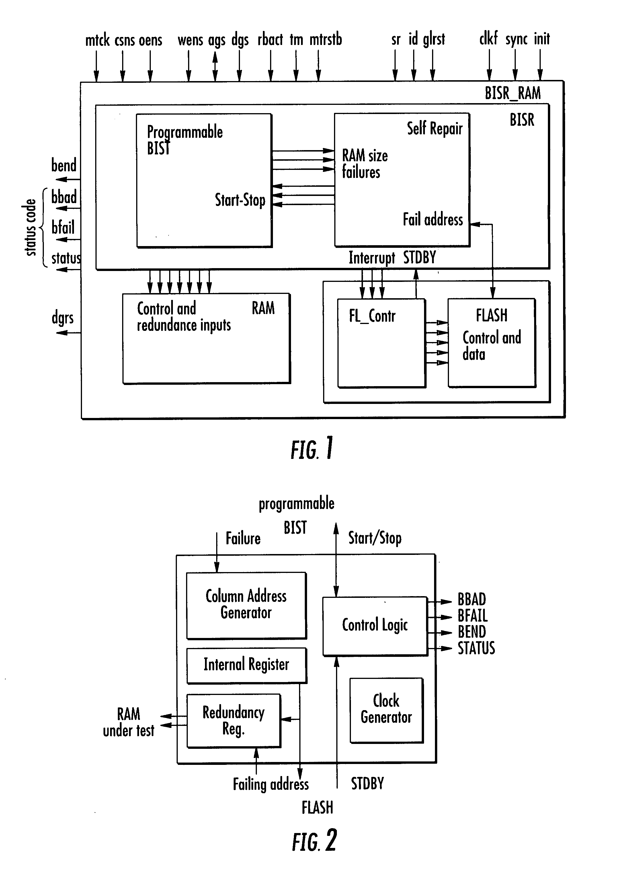Programmable multi-mode built-in self-test and self-repair structure for embedded memory arrays