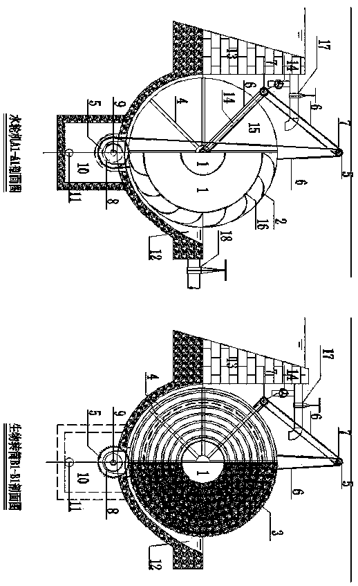 Self-cleaning hydrobiological drum