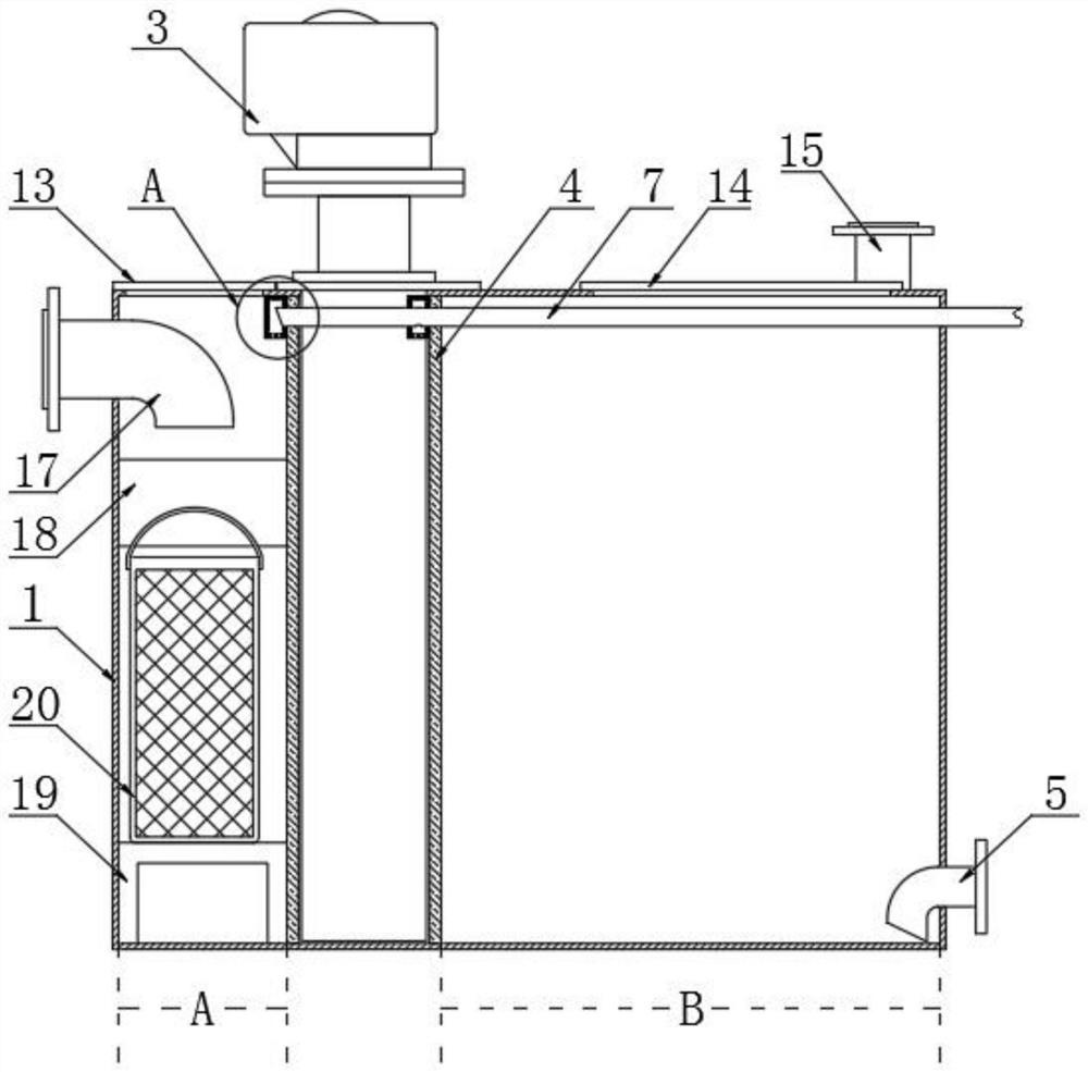 Crushing grid type sewage lifting device