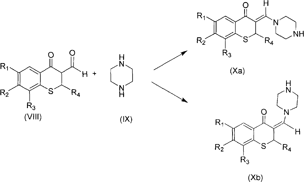 3-(1-halogenated methylene) sulphur chromane-4-ketone compound as well as preparation method and application thereof