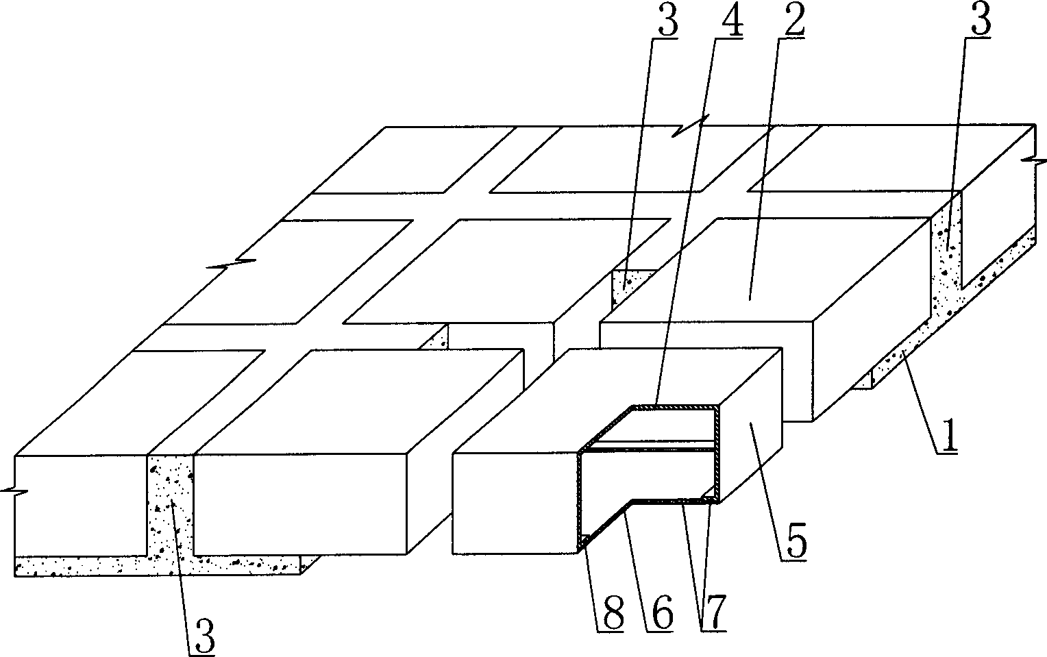 In-situ cast hollow concrete slab