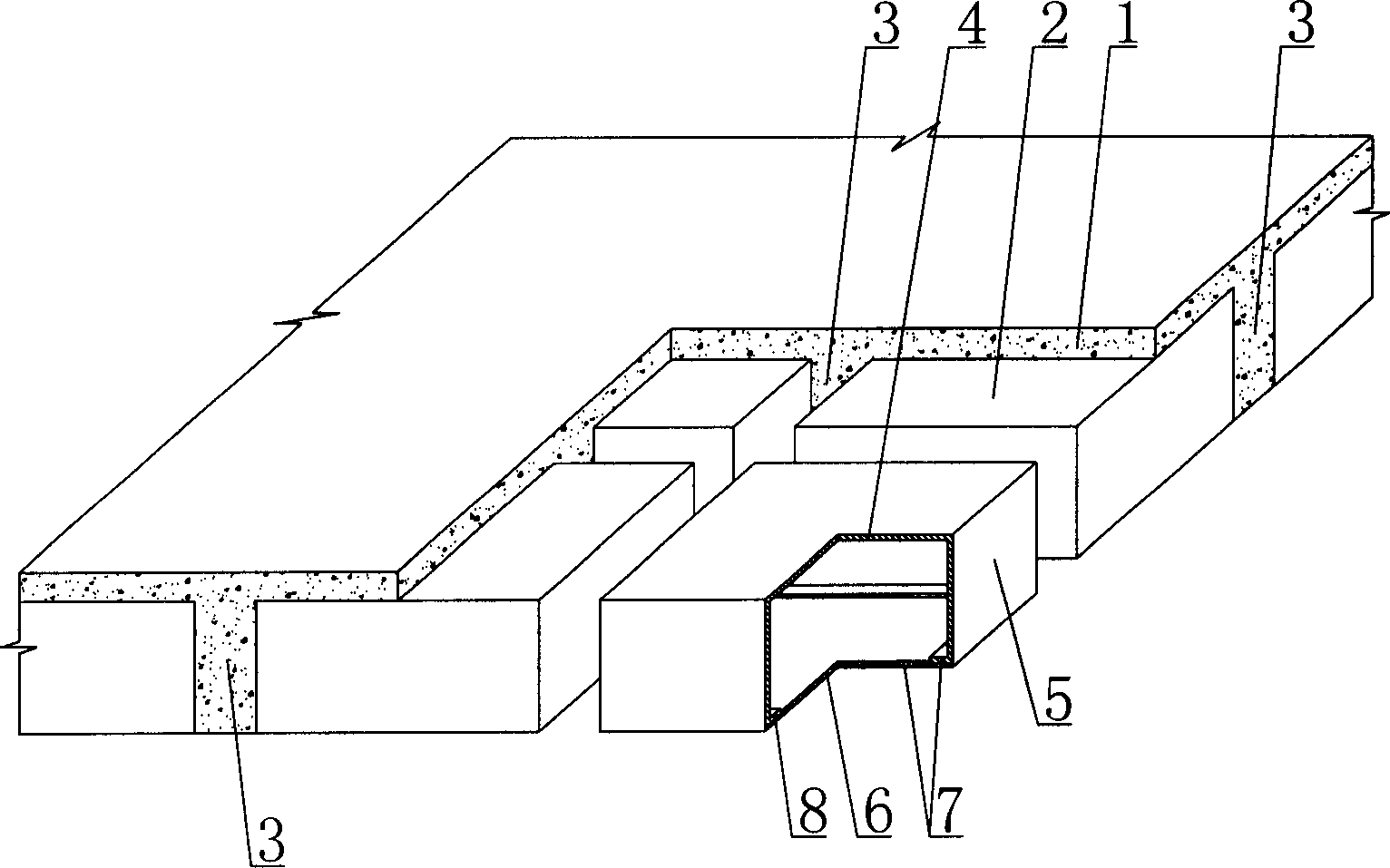 In-situ cast hollow concrete slab