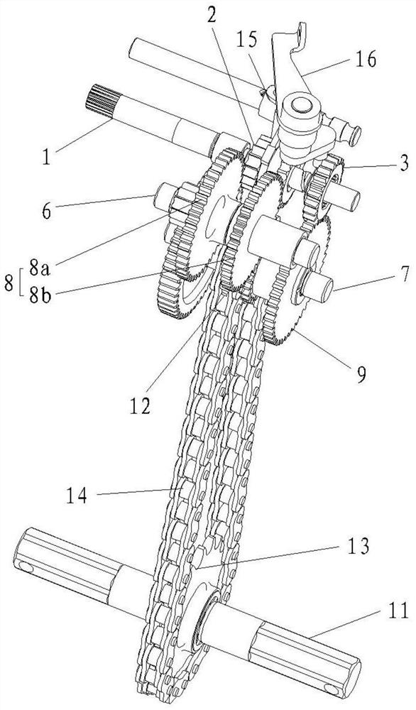 Mini-tiller gear shifting transmission assembly and mini-tiller