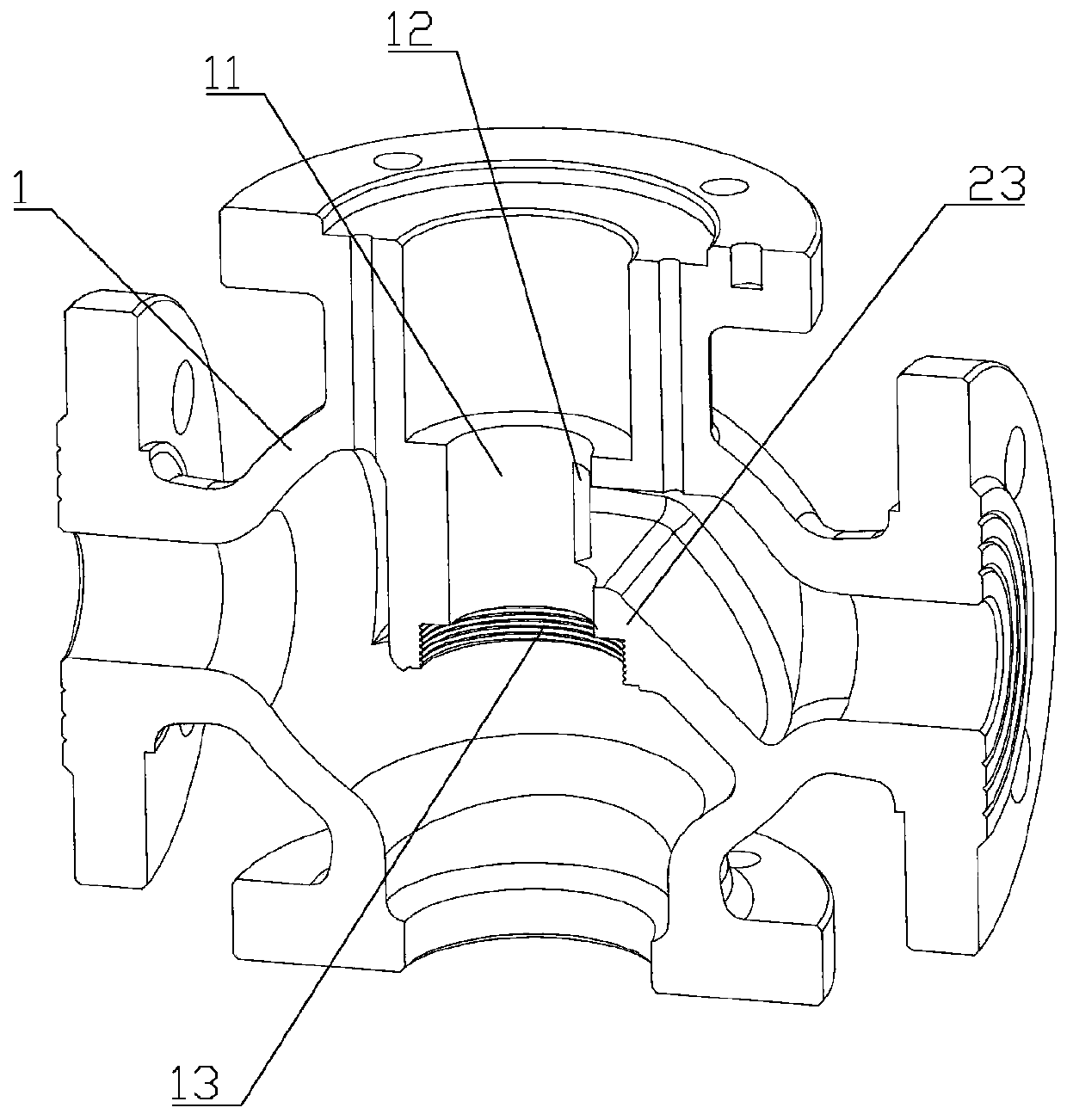 Impact atomization type temperature and pressure reducing valve