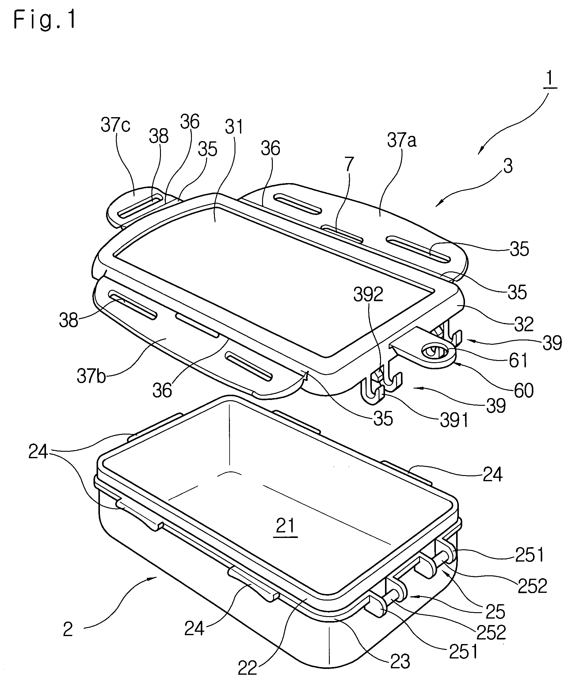 Cellular phone casing with melted liquid flow disconnection hole along hinge line