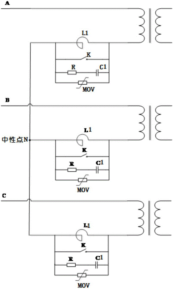 Overvoltage protection device for variable impedance transformer