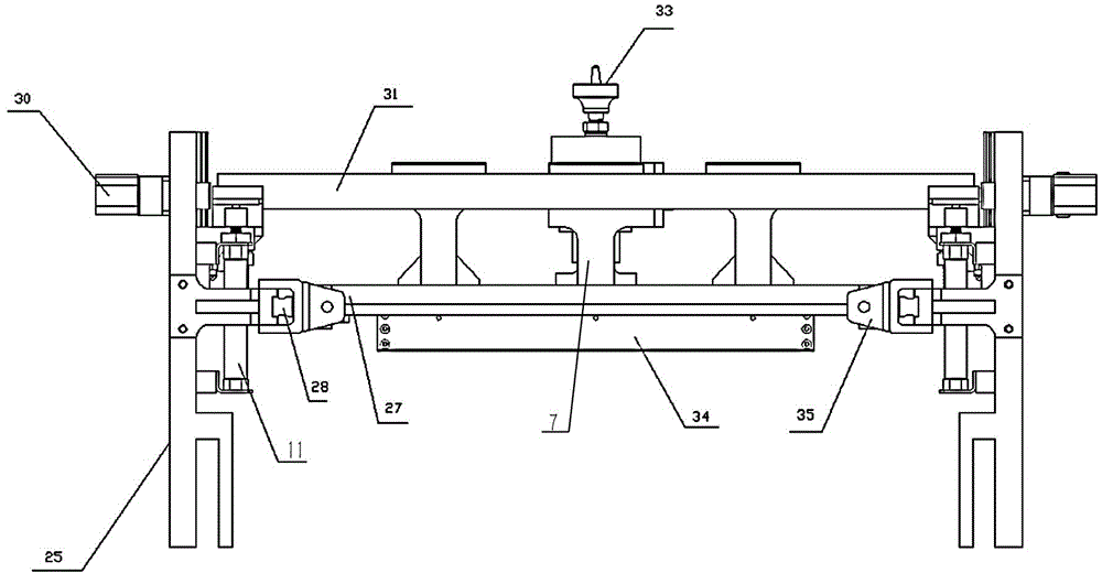 Intermittent coating pole lug gumming device and gumming machine frame thereof