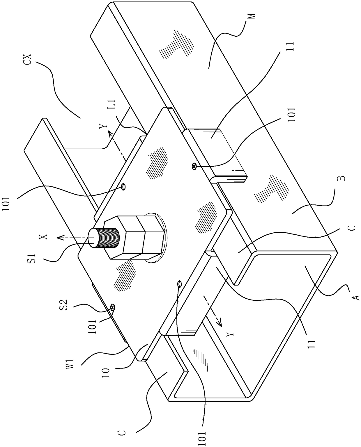 Highly versatile and easy-to-assemble high-strength support assembly structure