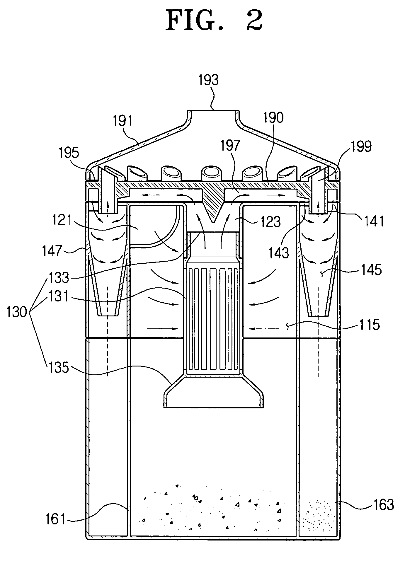 Cyclone dust separating apparatus and vacuum cleaner having the same